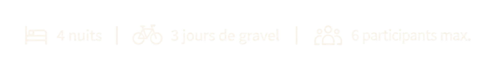 4 nuits, 3 jours de gravel, 6 participants maximum